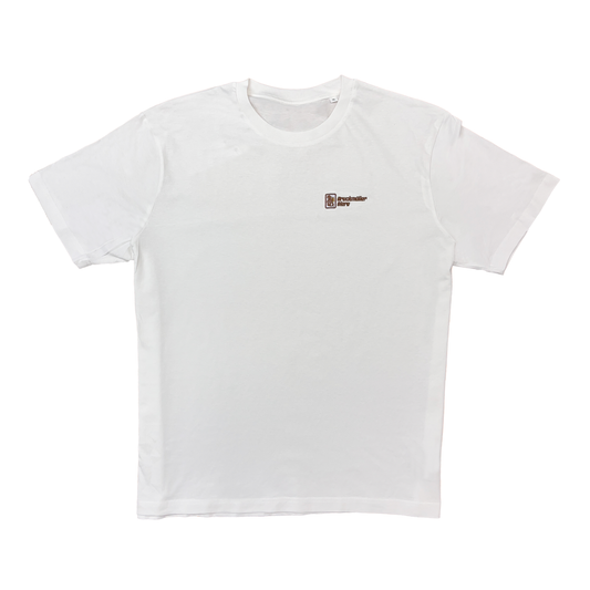 Bruckmüller T-Shirt weiss, Retro Design
